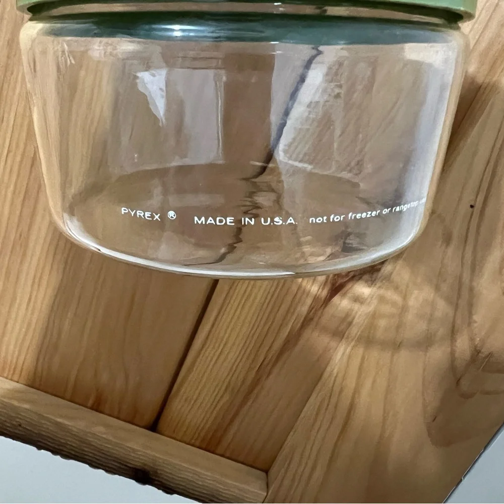 Vintage Pyrex Store N See Avocado Green Canister Set Of 2